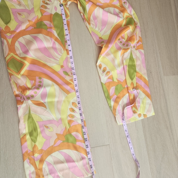 Zara Floral Muticolored Drawstring Flowy Pants - Picture 8 of 8